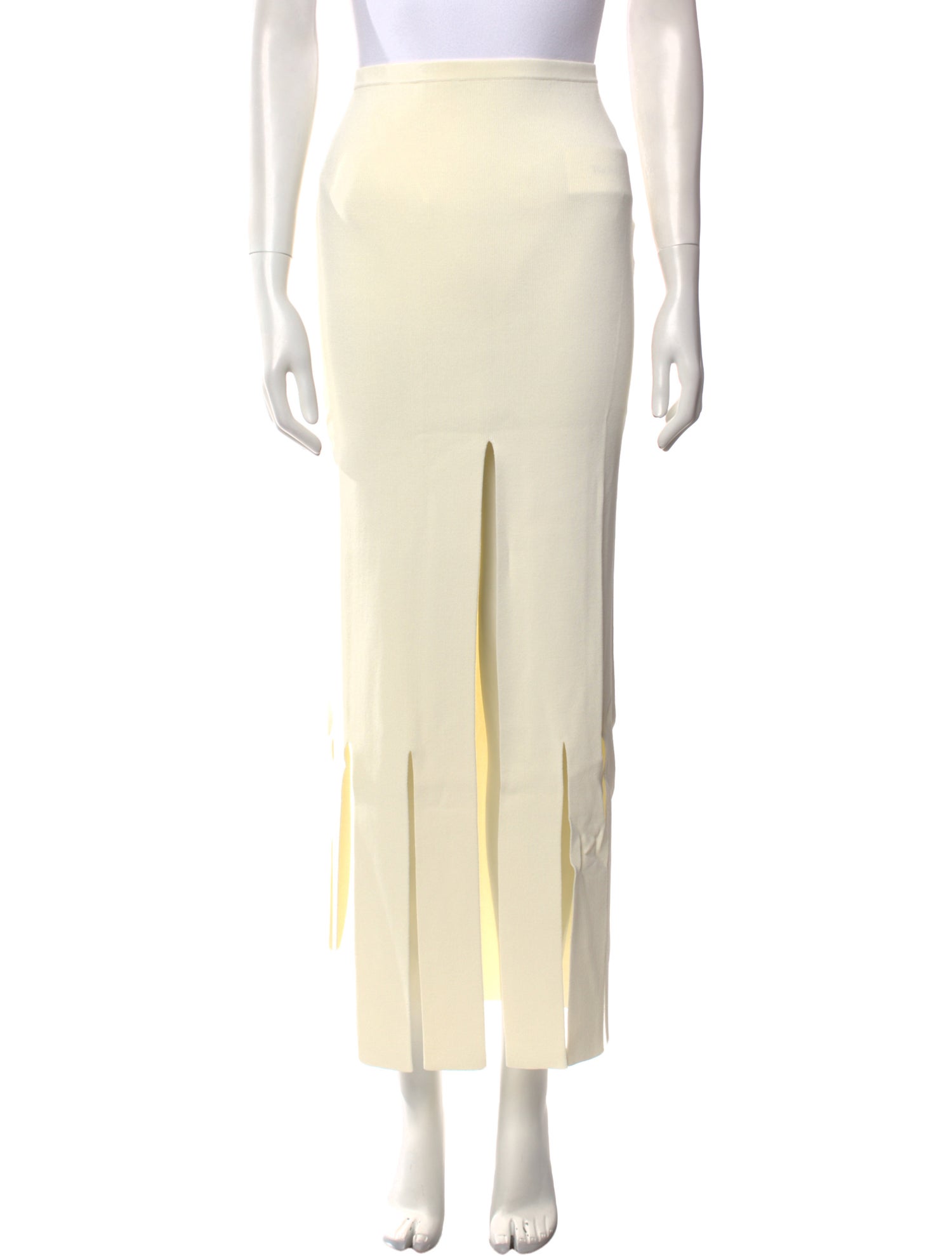 Matériel Tbilisi Fringe Trim Accent Midi Length Skirt w/ Tags