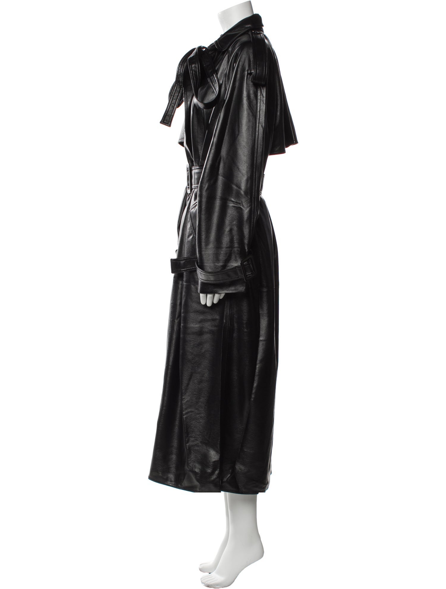 Matériel Tbilisi Faux Leather Trench Coat w/ Tags