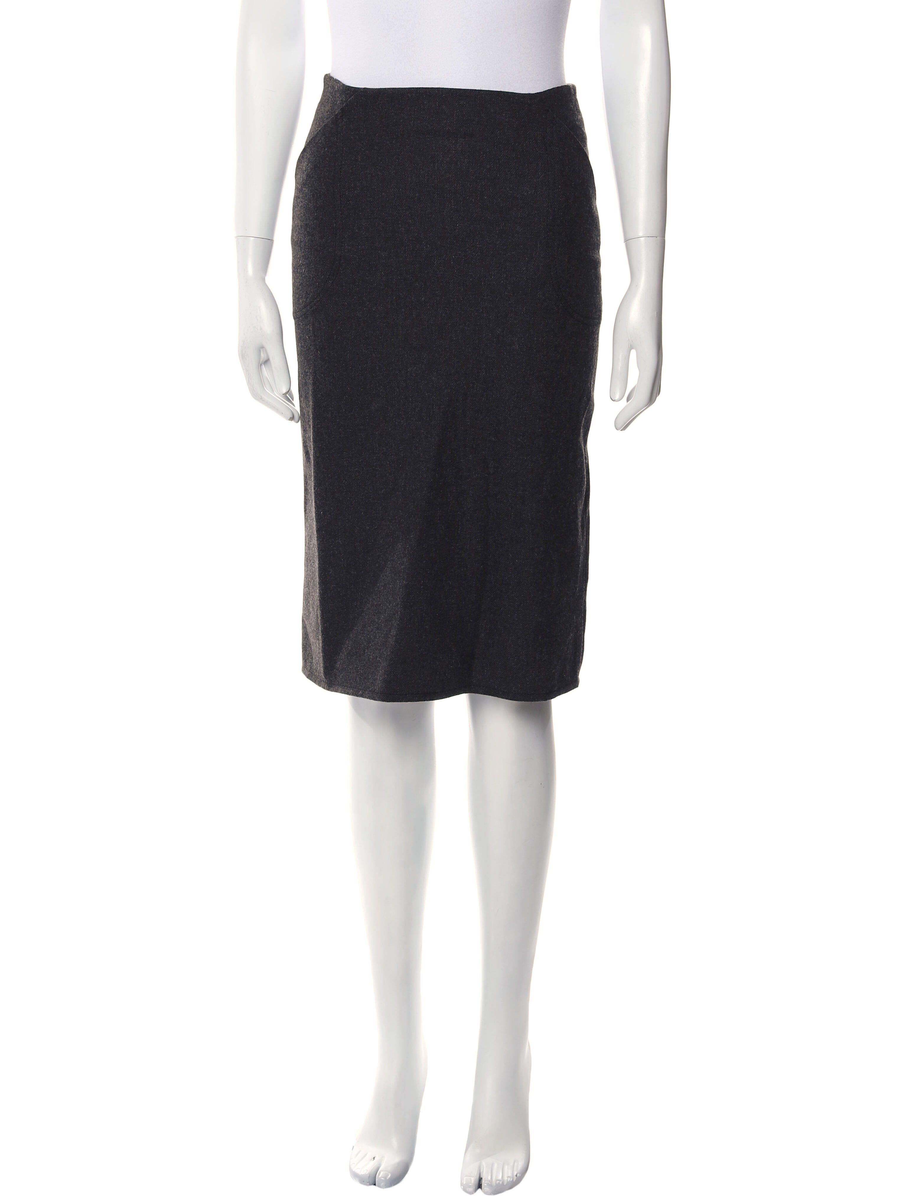 Maurizio Pecoraro Wool Knee-Length Skirt