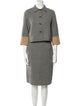 Maurizio Pecoraro Wool Houndstooth Print Skirt Suit