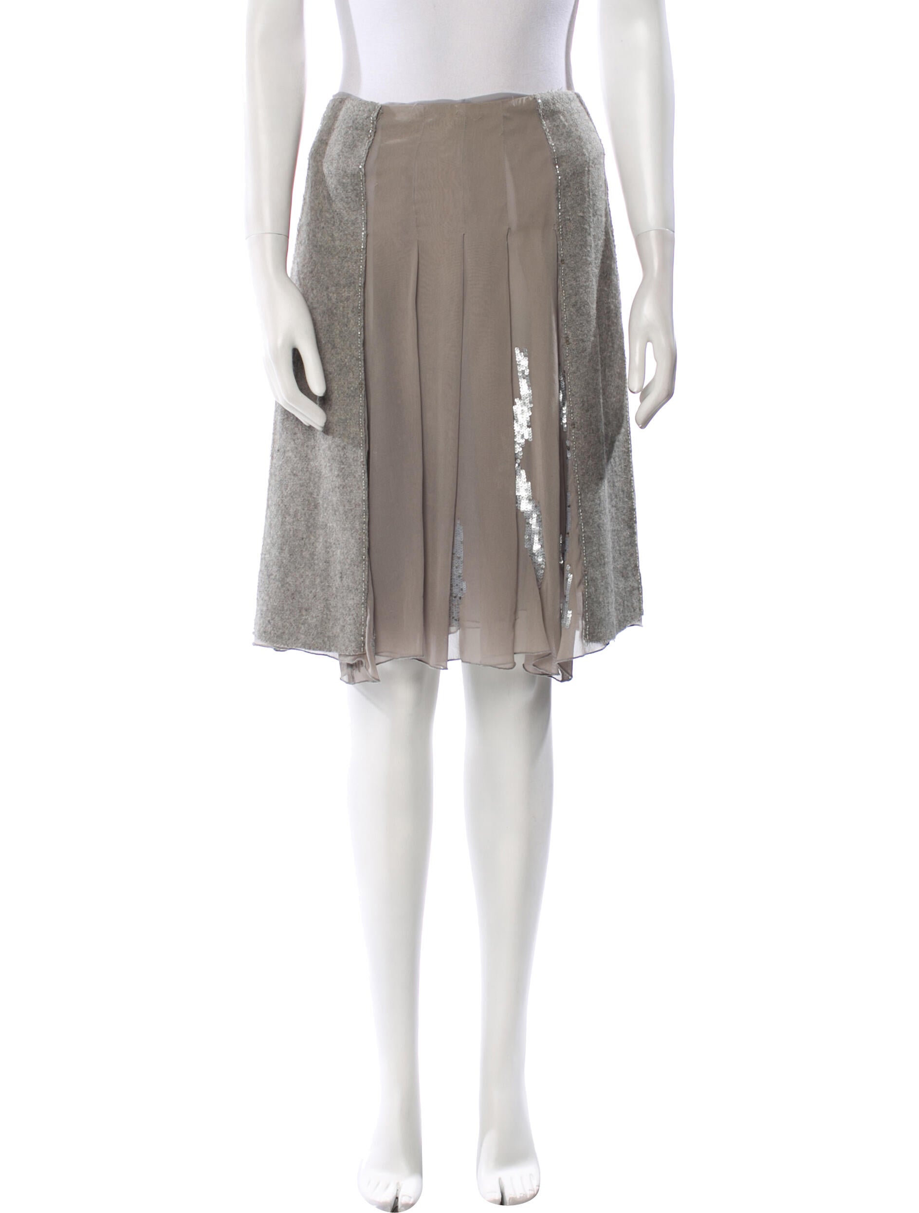 Maurizio Pecoraro Sequin Embellishments Knee-Length Skirt