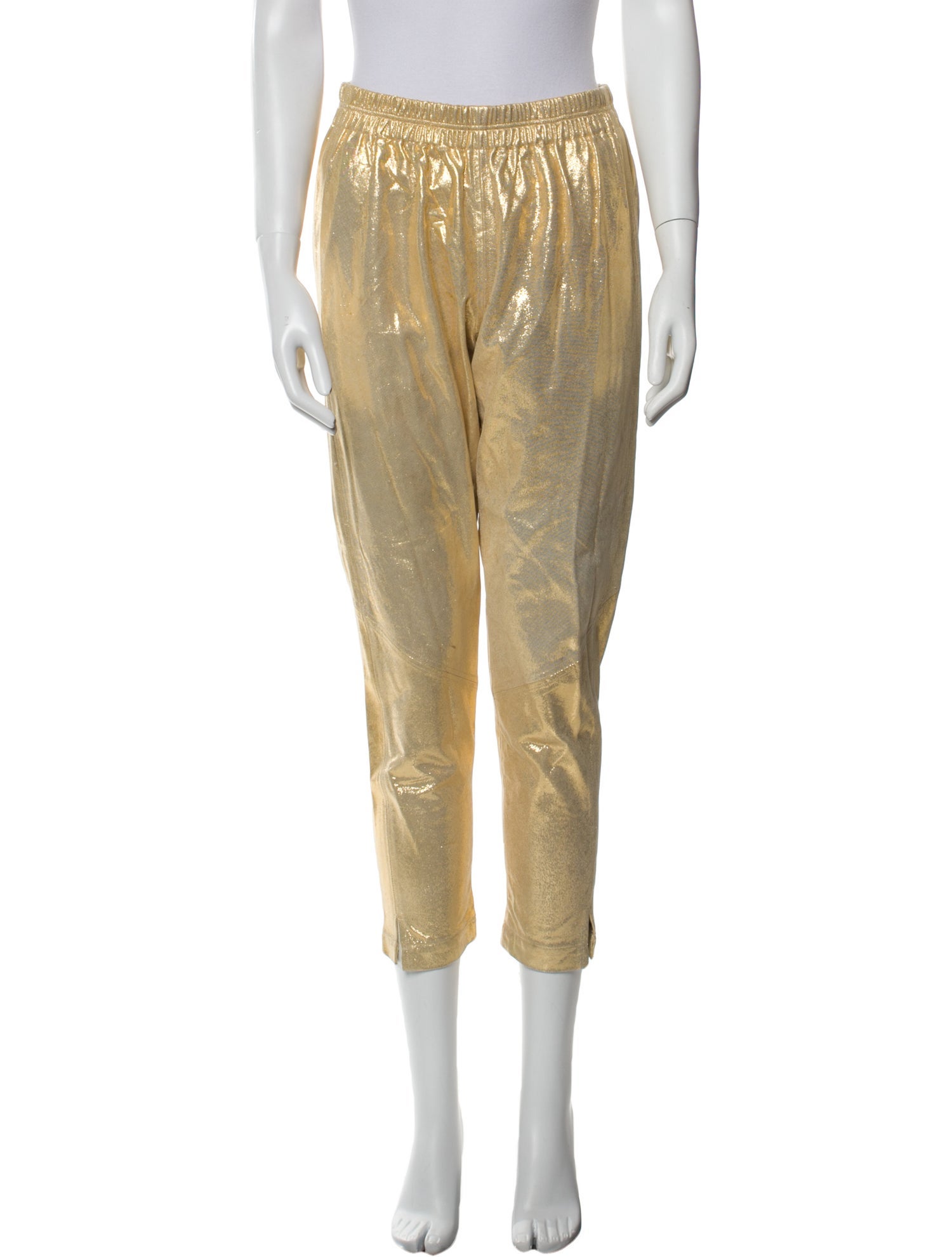 Maurizio Pecoraro Leather Straight Leg Pants