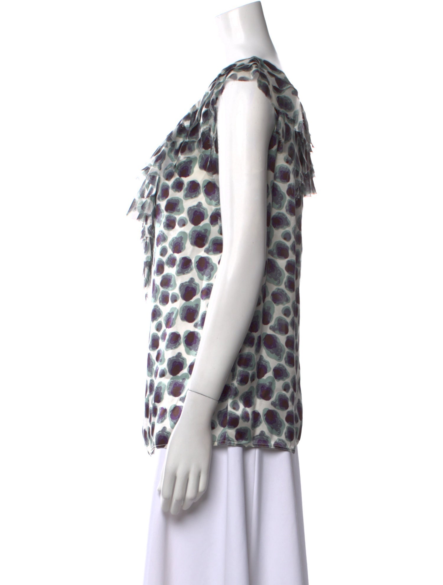 Maurizio Pecoraro Printed Scoop Neck Blouse