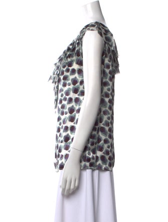 Maurizio Pecoraro Printed Scoop Neck Blouse