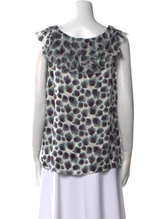 Maurizio Pecoraro Printed Scoop Neck Blouse