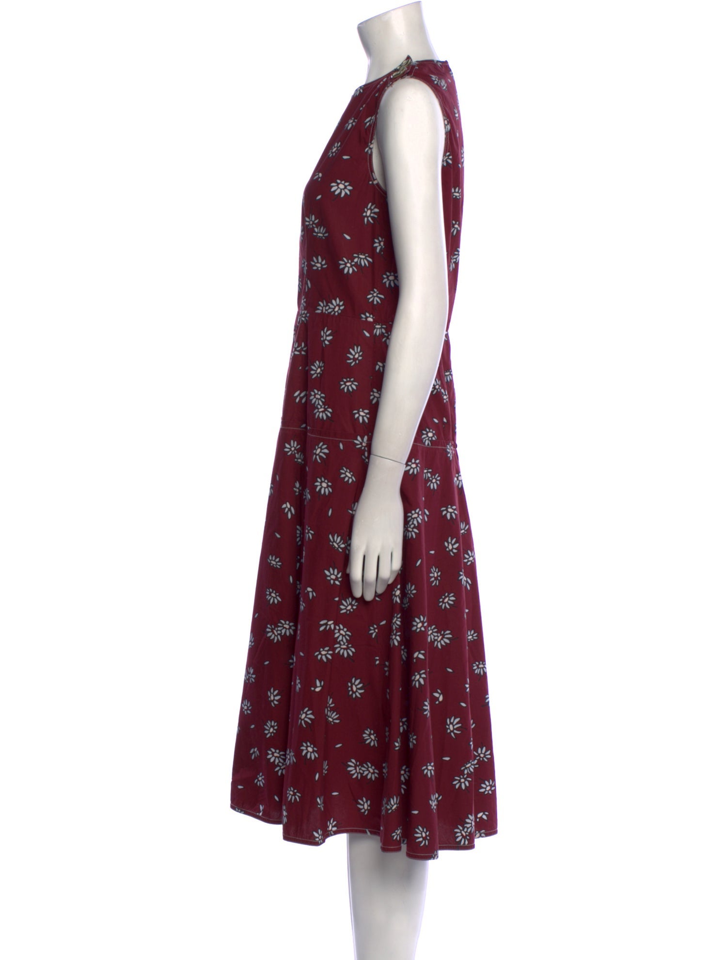 Marni x Frank Navin Floral Print Midi Length Dress