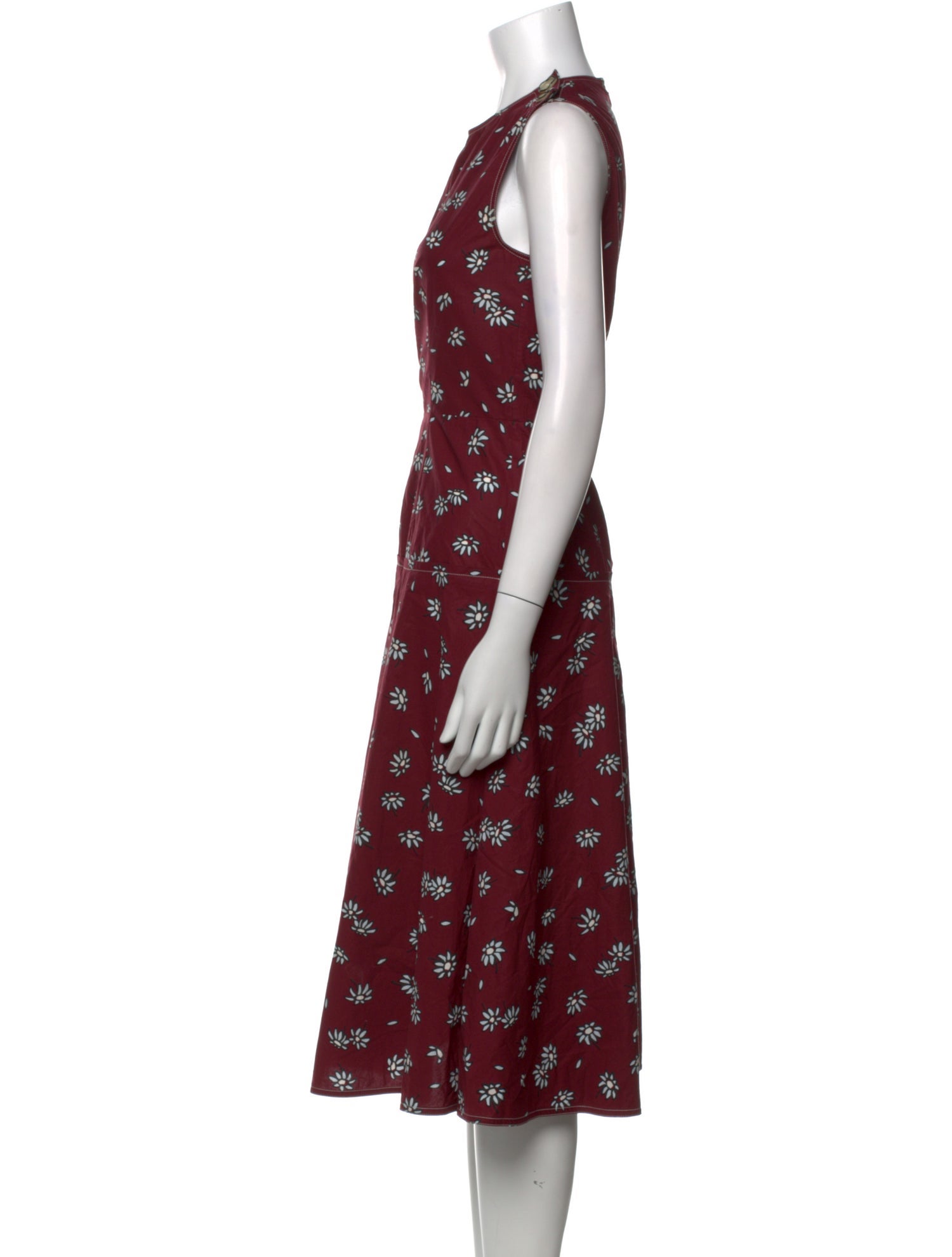 Marni x Frank Navin Floral Print Midi Length Dress
