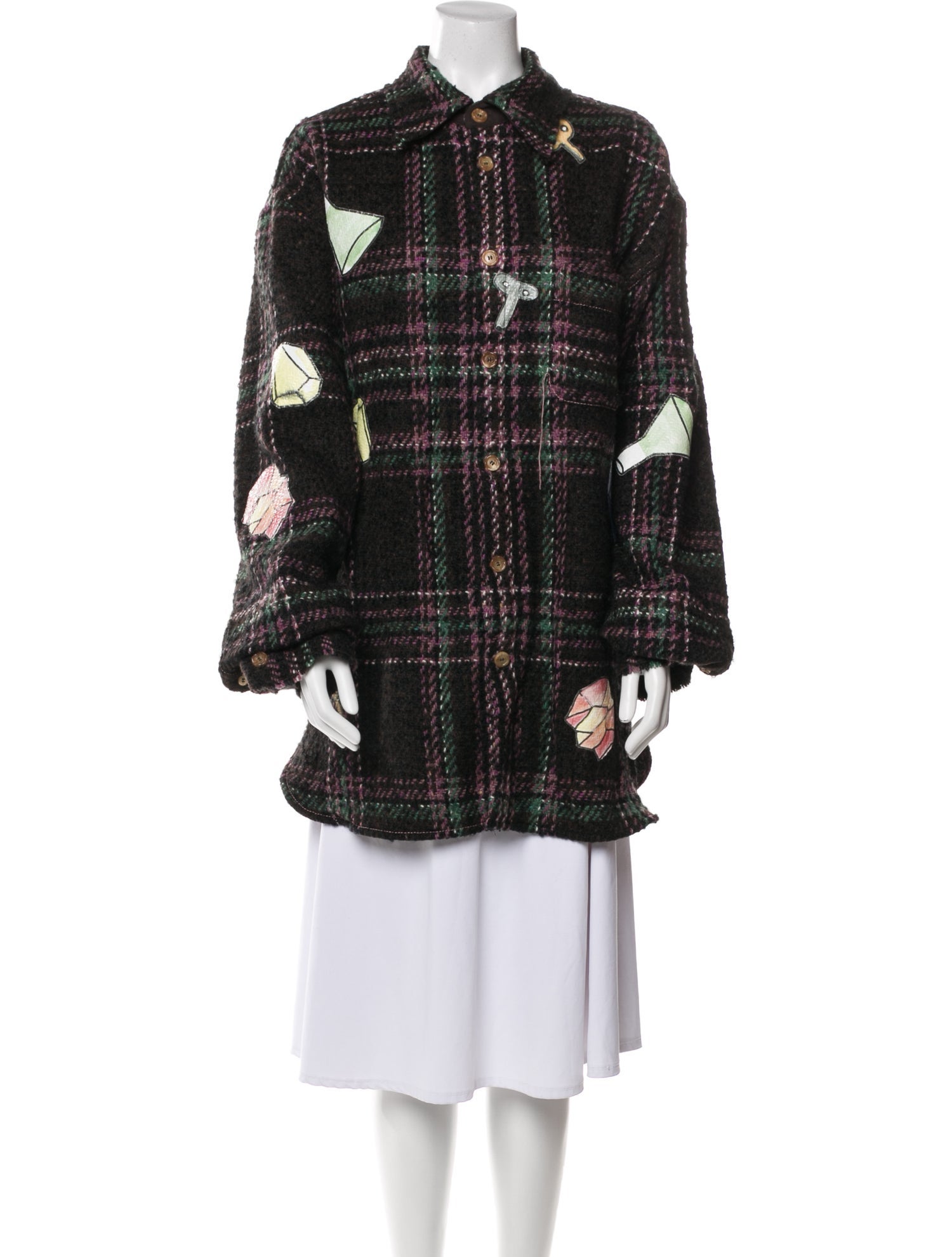 Marni x Frank Navin Wool Plaid Print Jacket