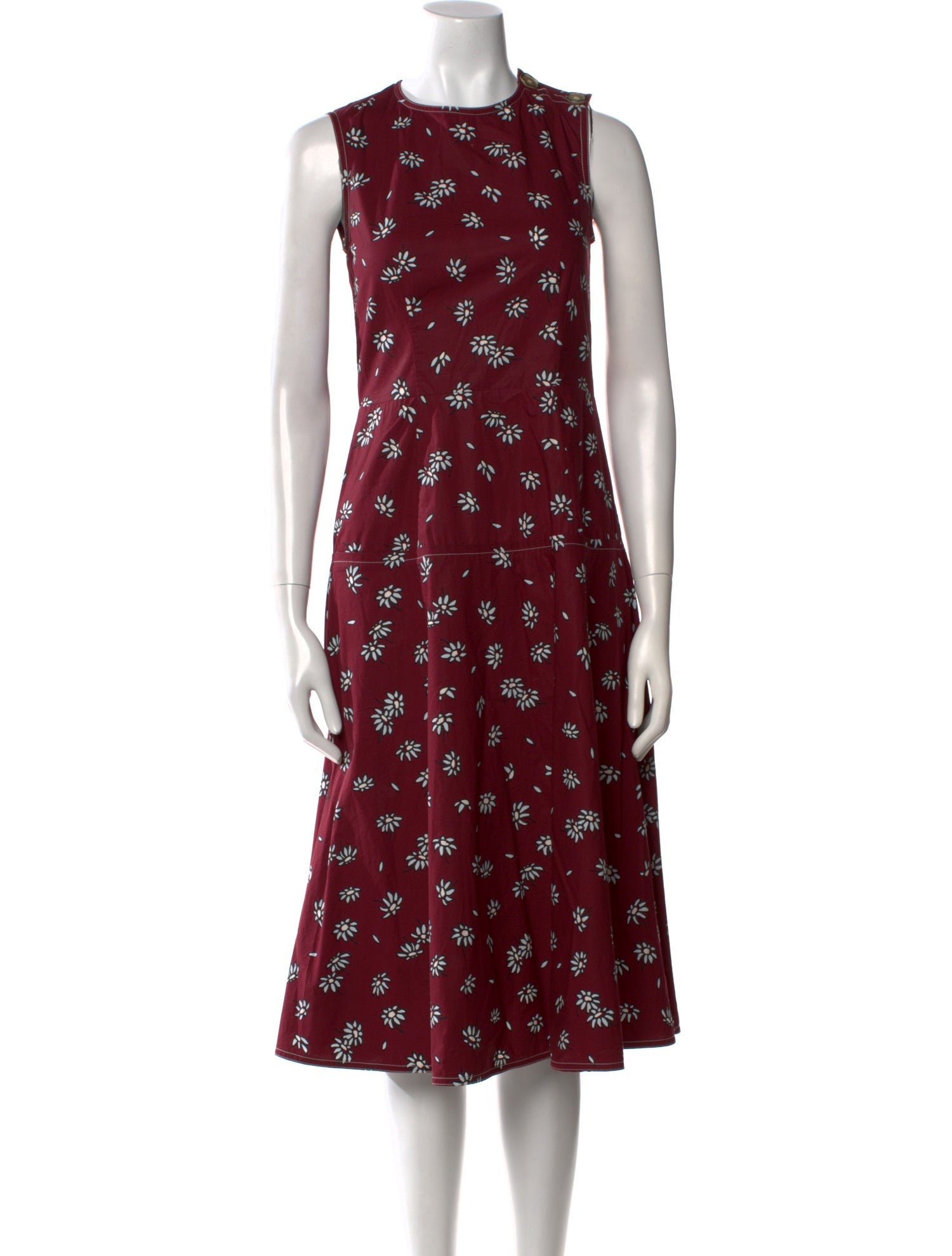 Marni x Frank Navin Floral Print Midi Length Dress