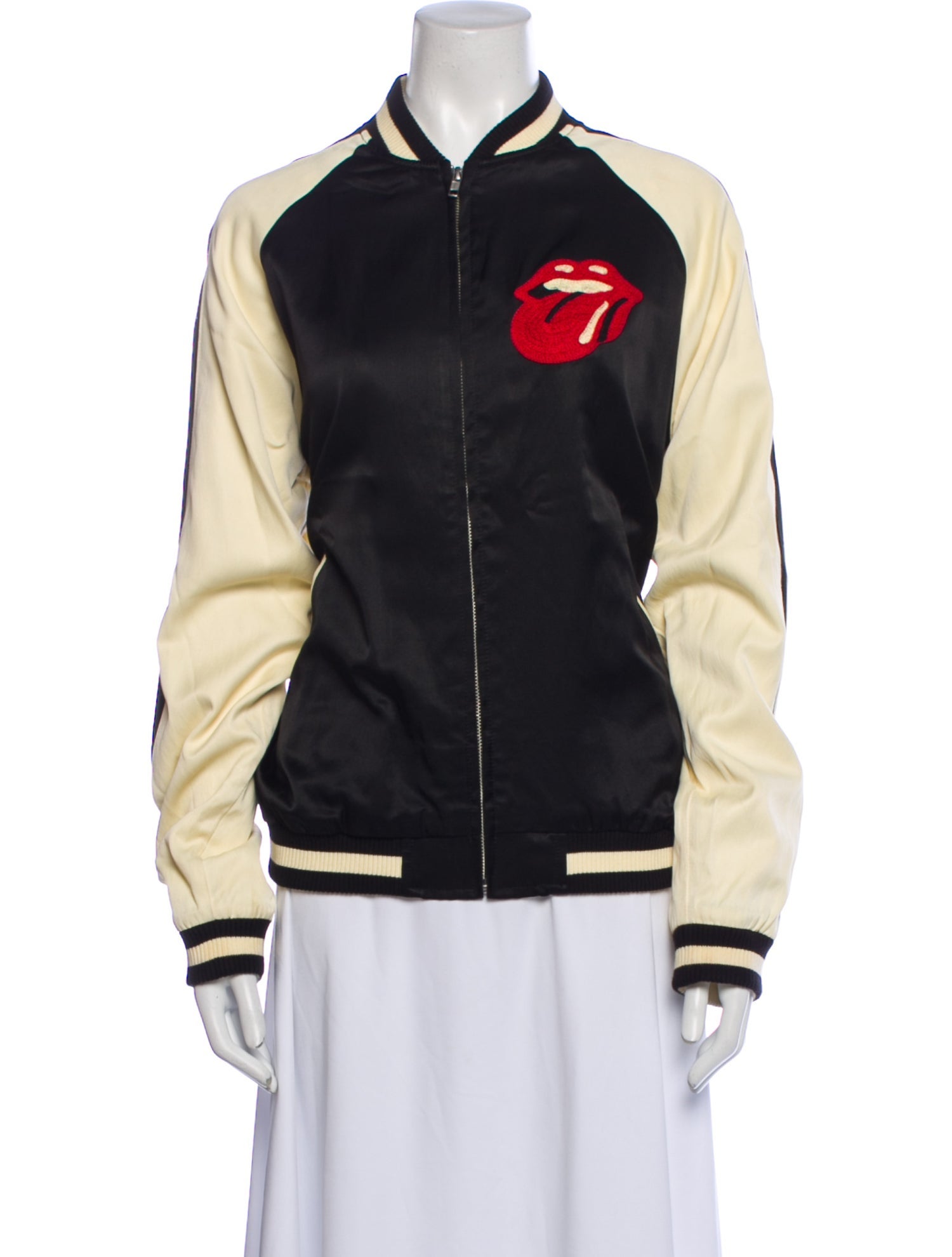 MadeWorn Colorblock Pattern Bomber Jacket