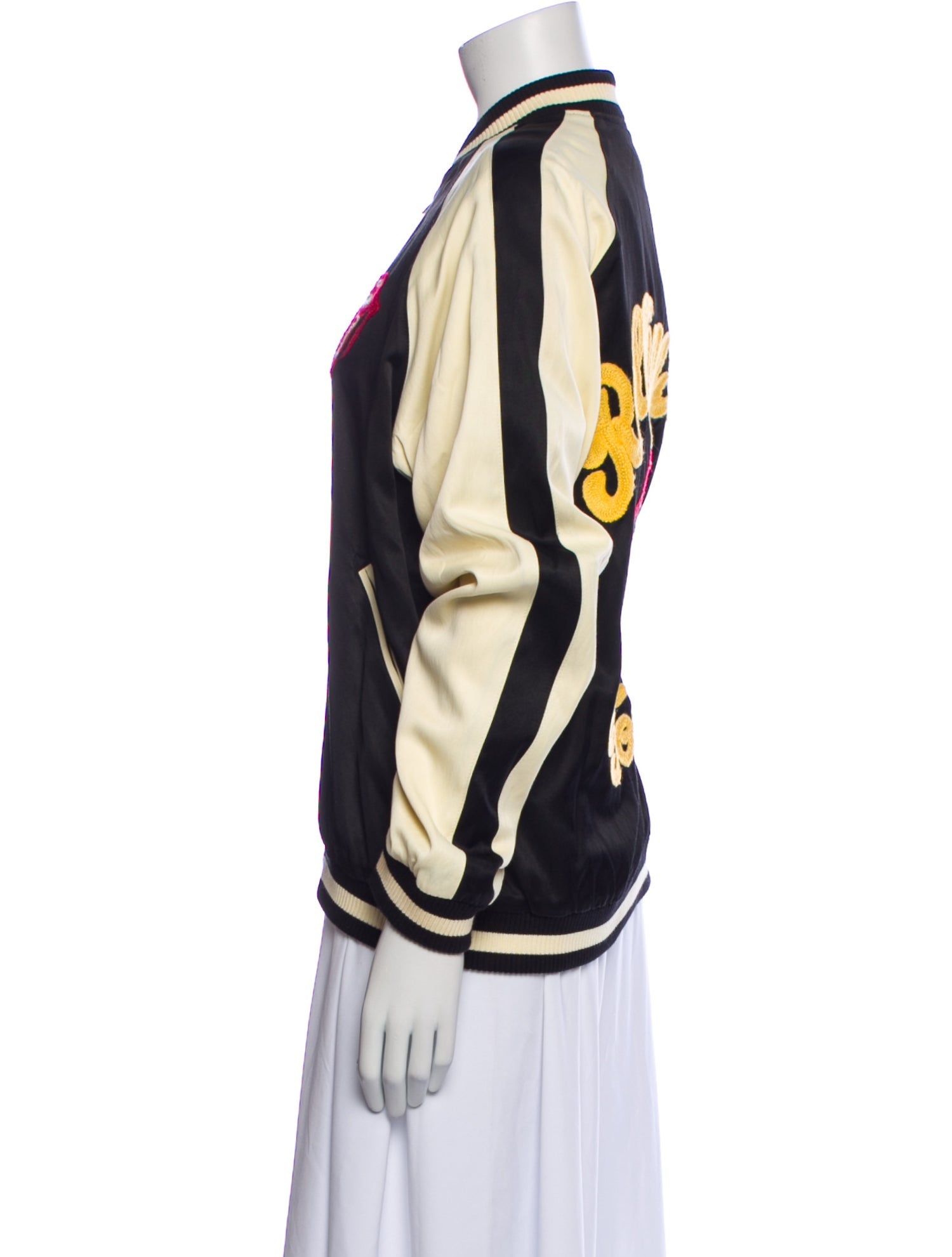 MadeWorn Colorblock Pattern Bomber Jacket