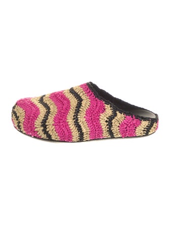 Marni x NO VACANCY INN Straw Striped Mules