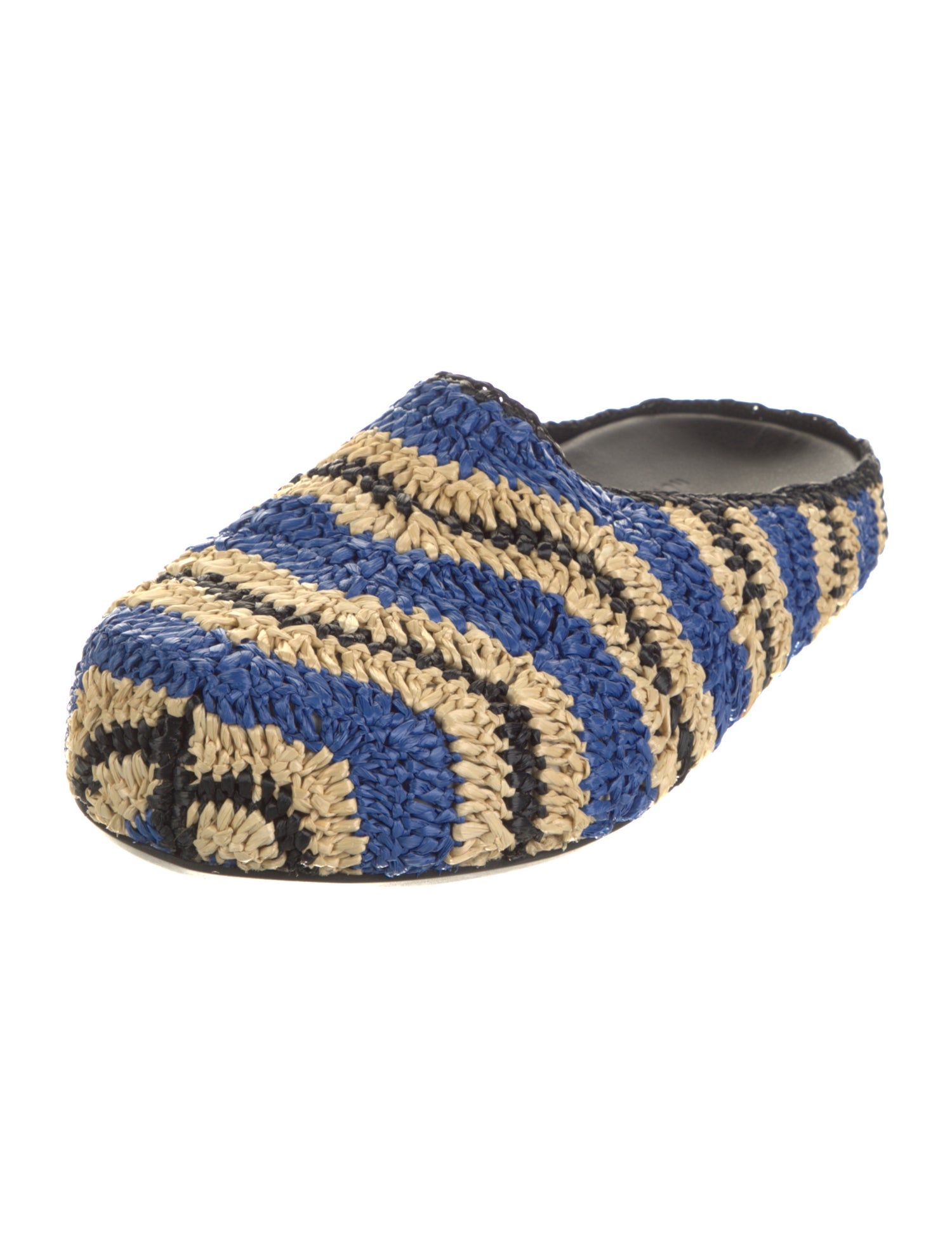 Marni x NO VACANCY INN Straw Striped Slides