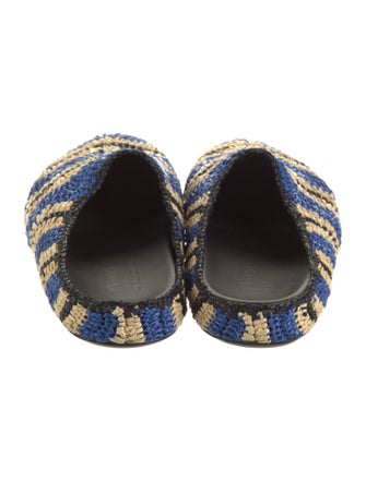 Marni x NO VACANCY INN Straw Striped Slides