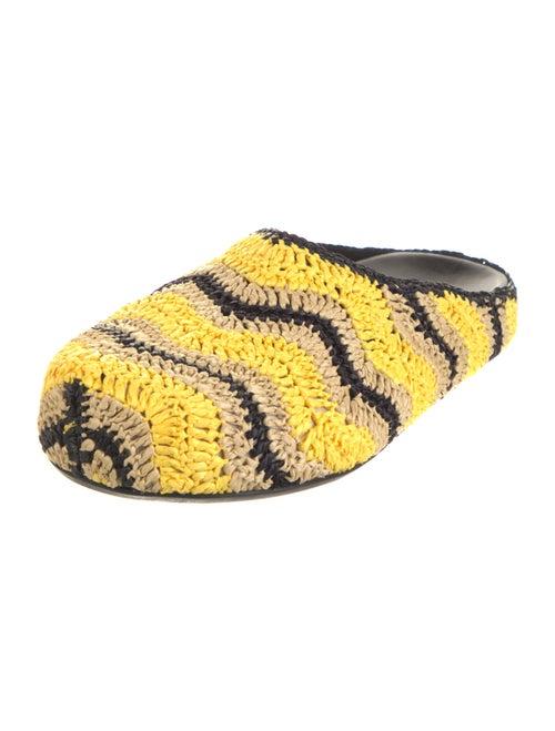 Marni x NO VACANCY INN Straw Striped Slides