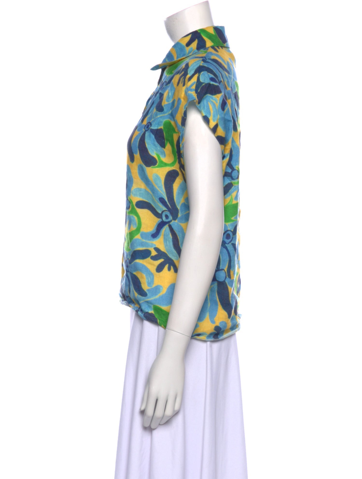 Marni x NO VACANCY INN Linen Printed Button-Up Top