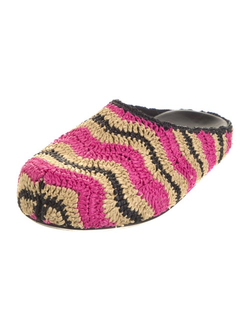 Marni x NO VACANCY INN Straw Striped Slides