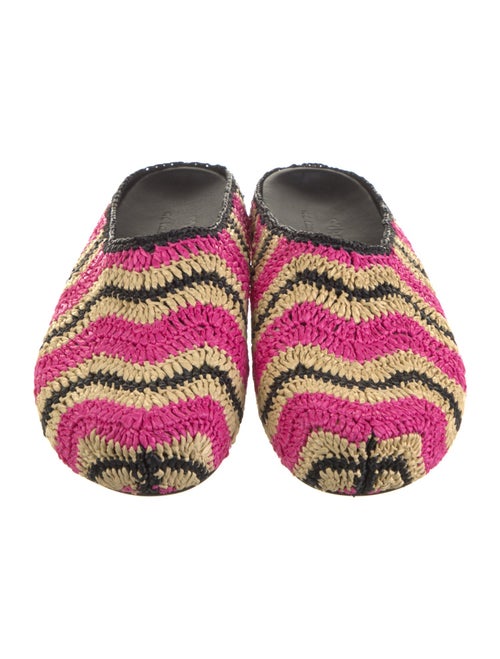 Marni x NO VACANCY INN Straw Striped Slides