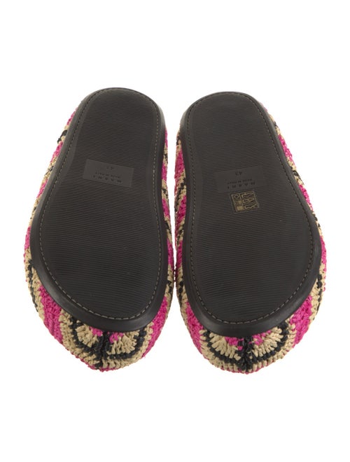 Marni x NO VACANCY INN Straw Striped Slides