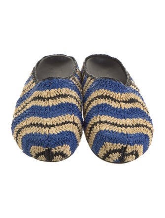 Marni x NO VACANCY INN Straw Striped Slides