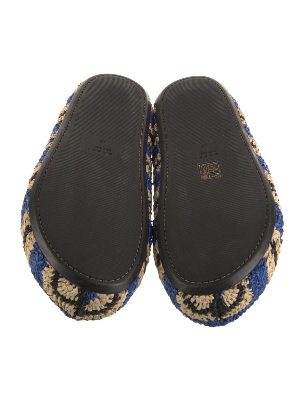 Marni x NO Vacancy INN Straw Slides Neutrals Stri… - image 5