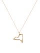 Maya Brenner Designs 14K Diamond-Accented New York State Pendant Necklace