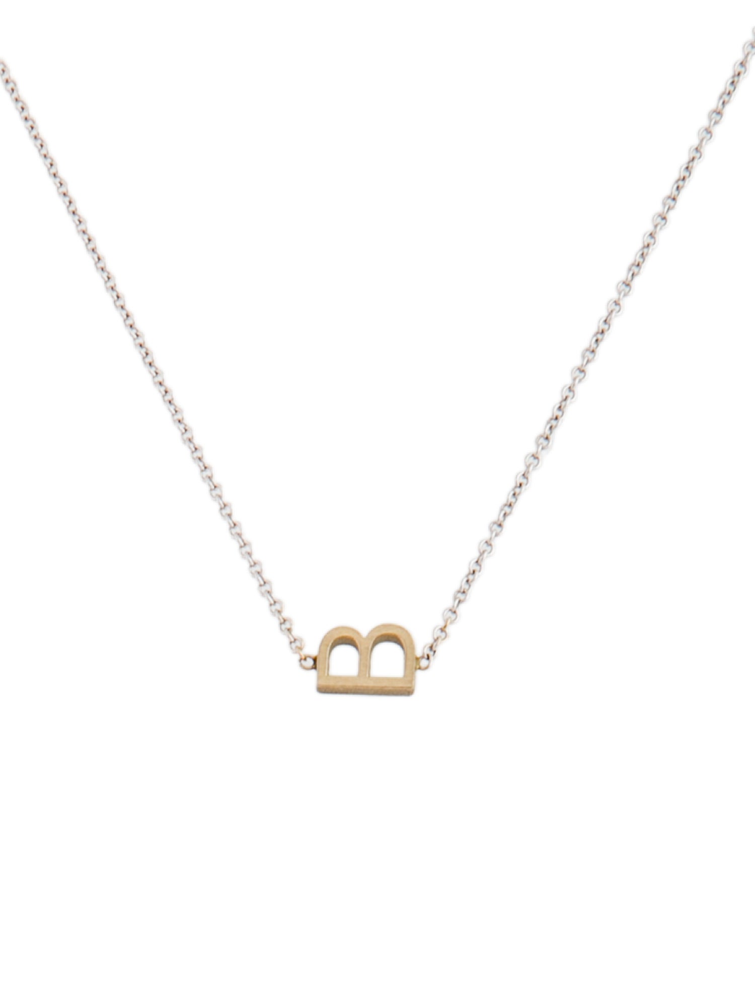 Maya Brenner Designs 14K Asymmetrical 'B' Letter Necklace