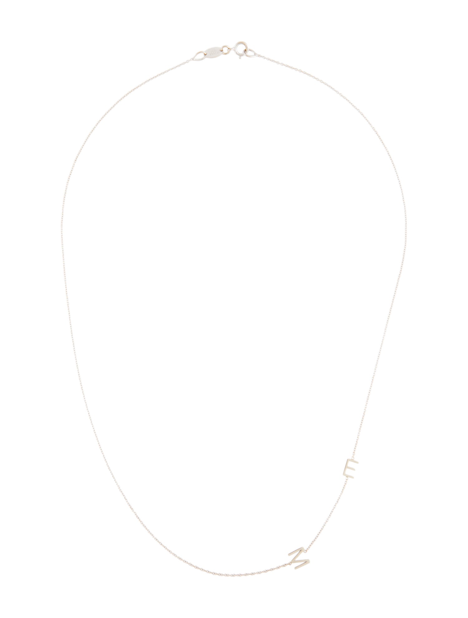 Maya Brenner Designs 14K Asymmetrical 'M, E' Initial Station Necklace