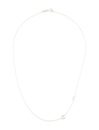 Maya Brenner Designs 14K Asymmetrical 'M, E' Initial Station Necklace