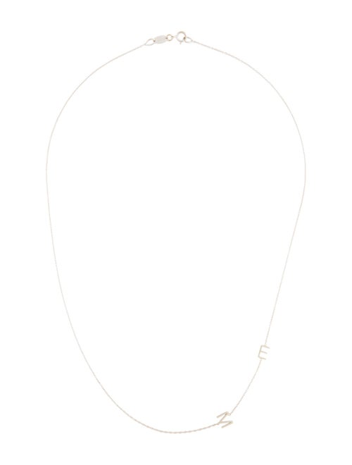 Maya Brenner Designs 14K Asymmetrical 'M, E' Initial Station Necklace