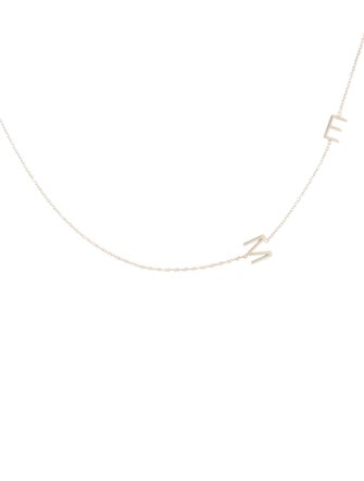 Maya Brenner Designs 14K Asymmetrical 'M, E' Initial Station Necklace