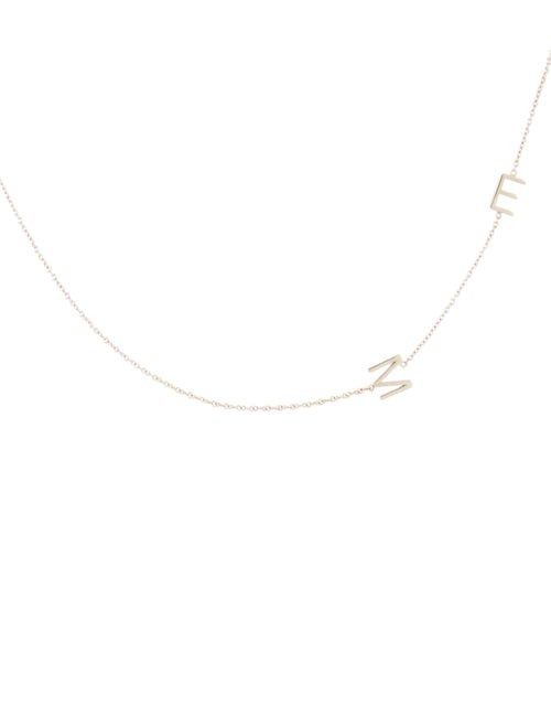Maya Brenner Designs 14K Asymmetrical 'M, E' Initial Station Necklace