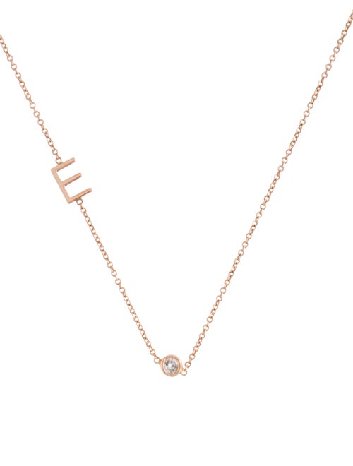 Maya Brenner Designs 14K Diamond Monogram 'E' Necklace