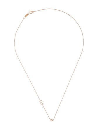 Maya Brenner Designs 14K Diamond Monogram 'E' Necklace