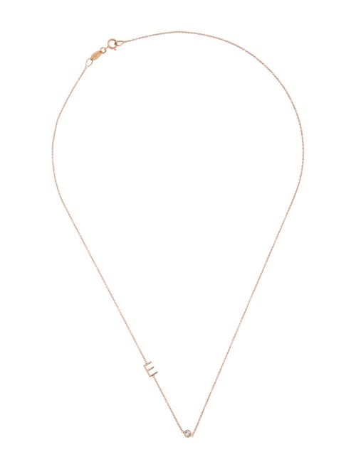 Maya Brenner Designs 14K Diamond Monogram 'E' Necklace