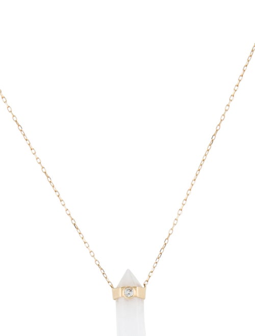 Maya Brenner Designs 14K Quartz & Diamond Clarity Retreat Necklace