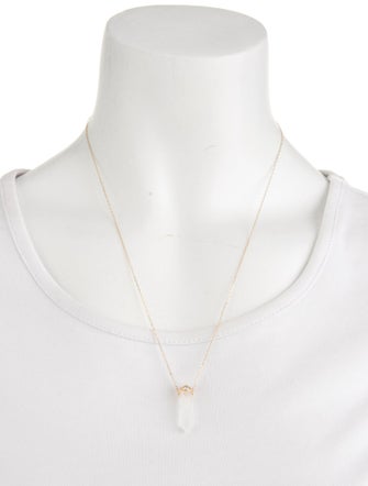 Maya Brenner Designs 14K Quartz & Diamond Clarity Retreat Necklace
