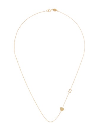 Maya Brenner Designs 14K Heart & Initial 'B' Necklace