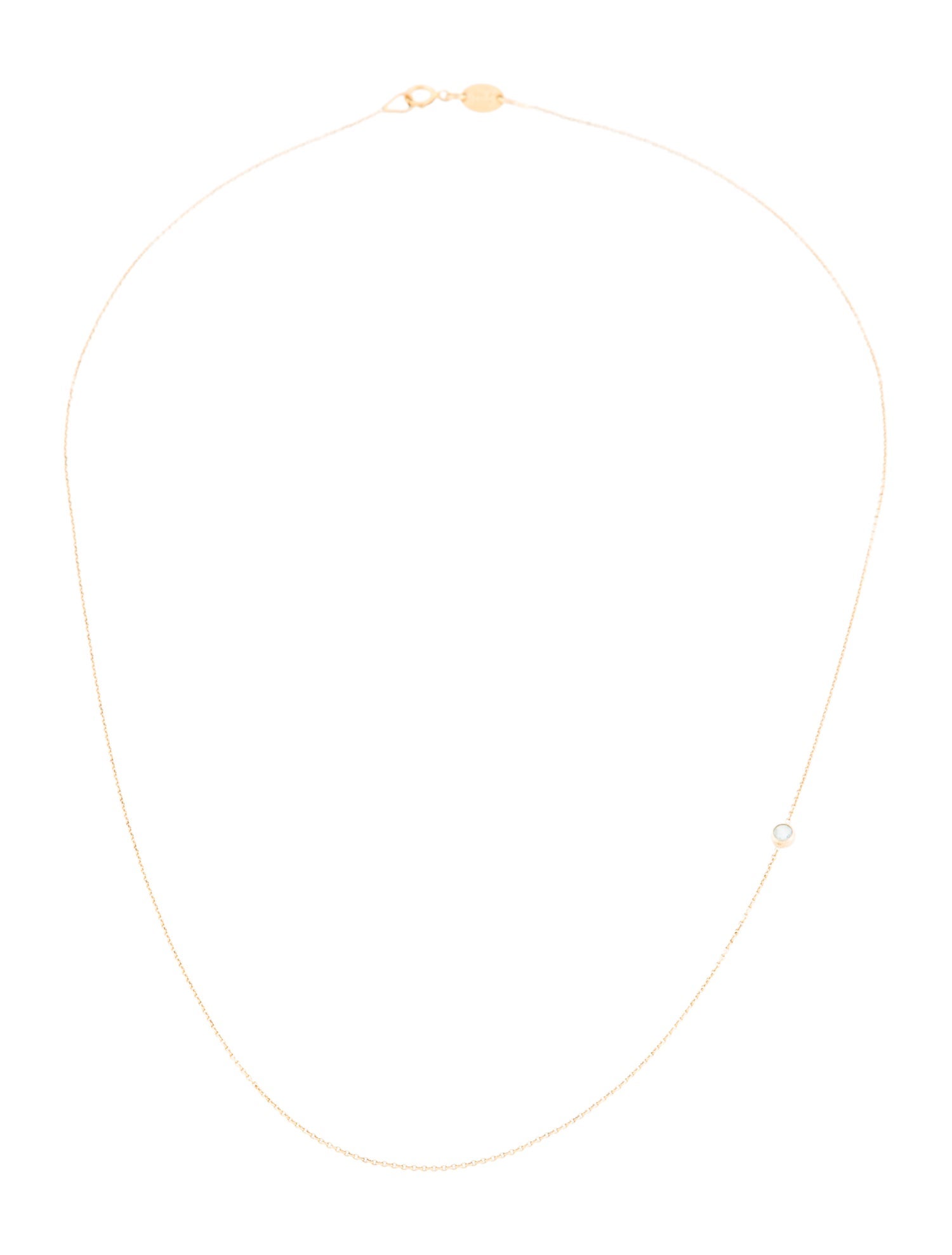 Maya Brenner Designs 14K Topaz Asymmetrical Birthstone Necklace