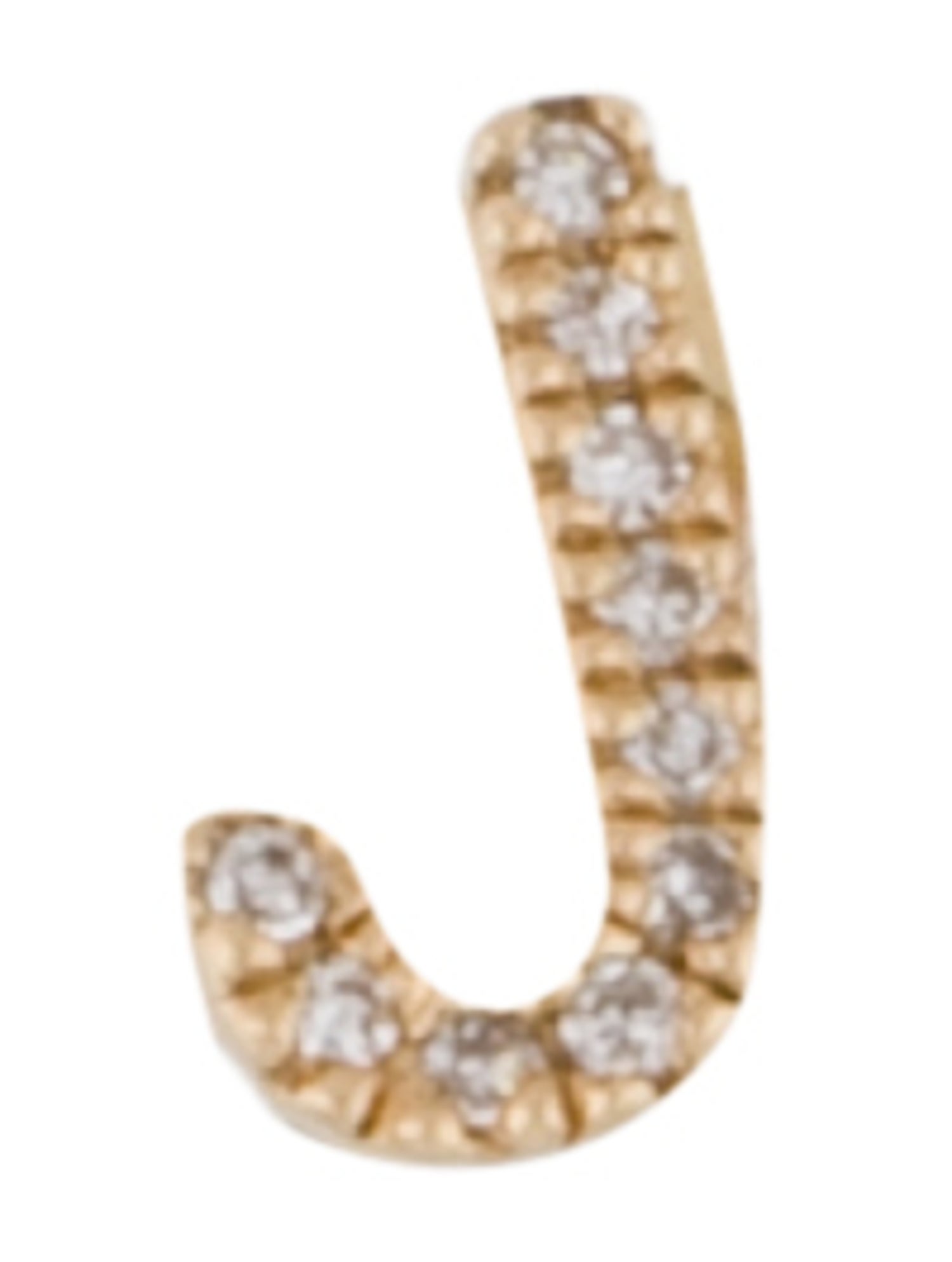 Maya Brenner Designs 14K Diamond Letter J Single Earring
