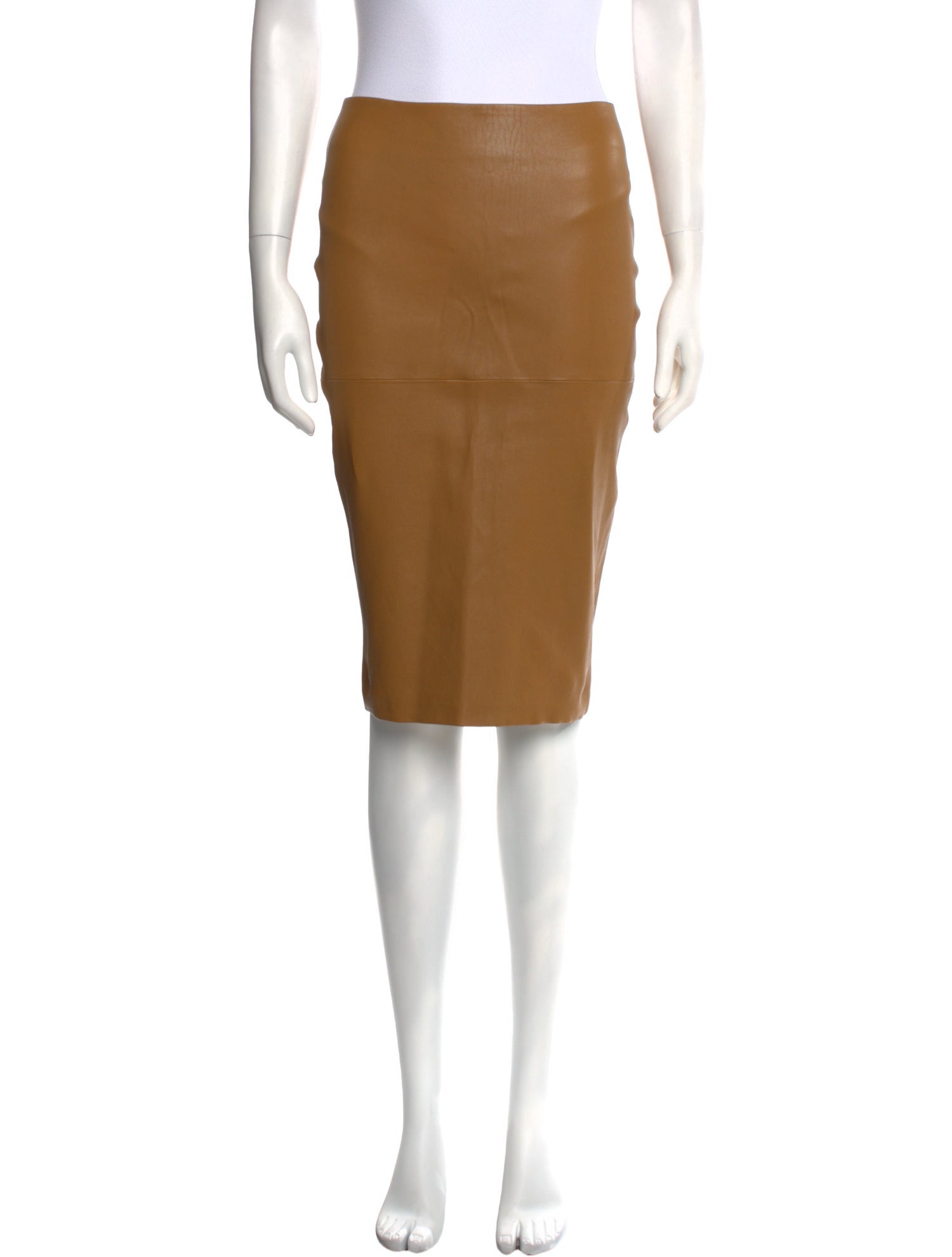 By Malene Birger Lamb Leather Knee-Length Skirt w/ Tags