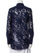 By Malene Birger Lace Pattern Long Sleeve Button-Up Top