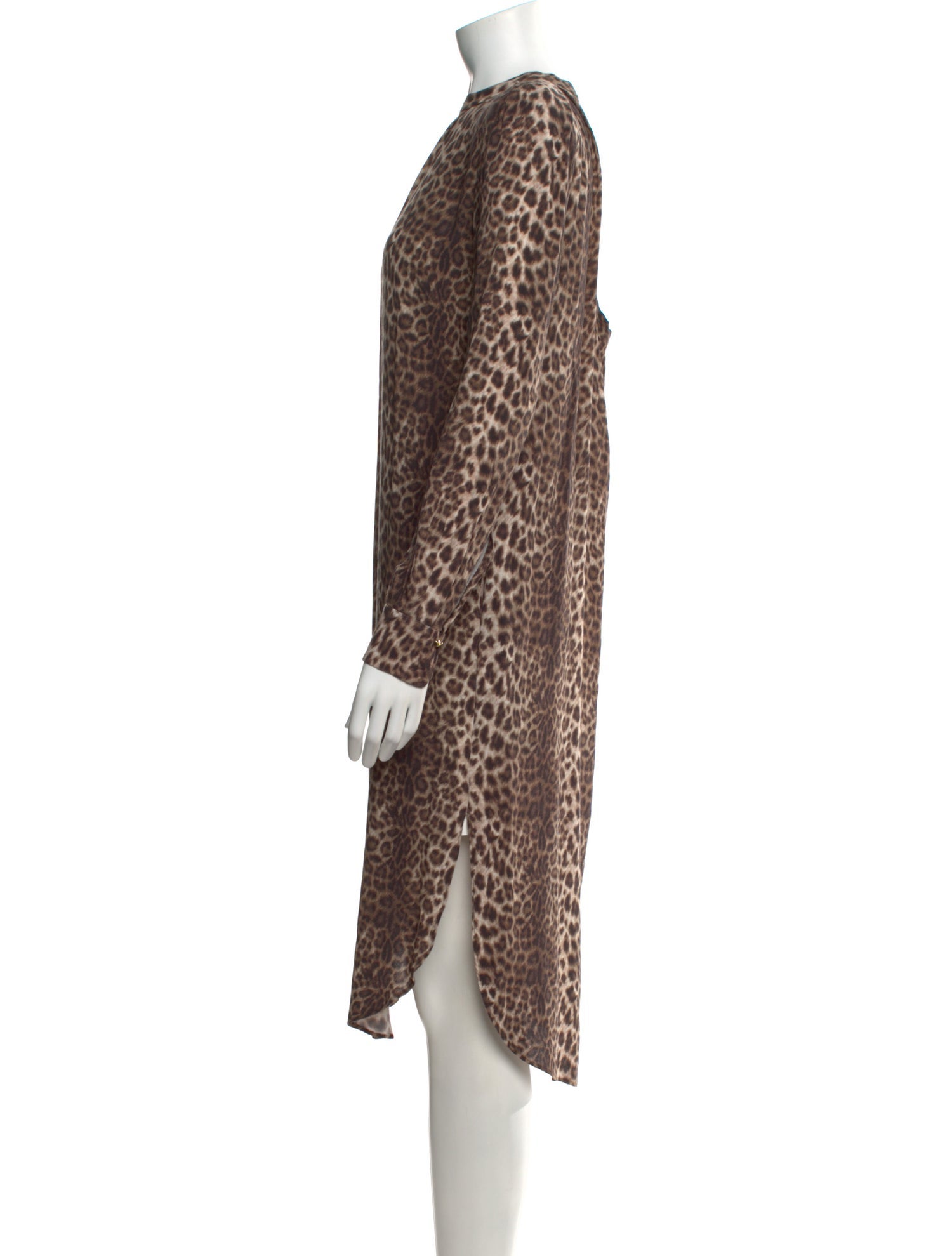 By Malene Birger Animal Print Midi Length Dress