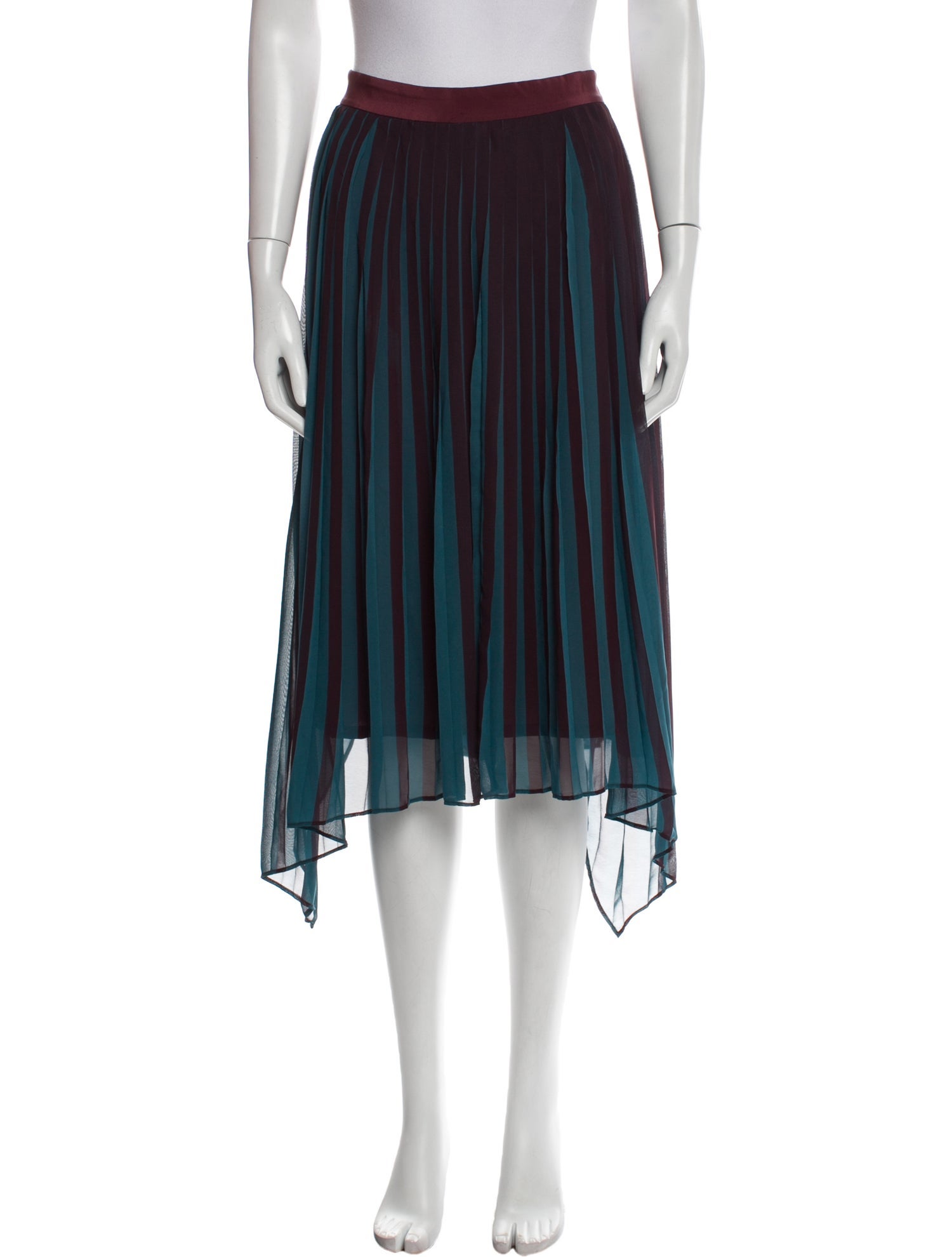 By Malene Birger Striped Midi Length Skirt