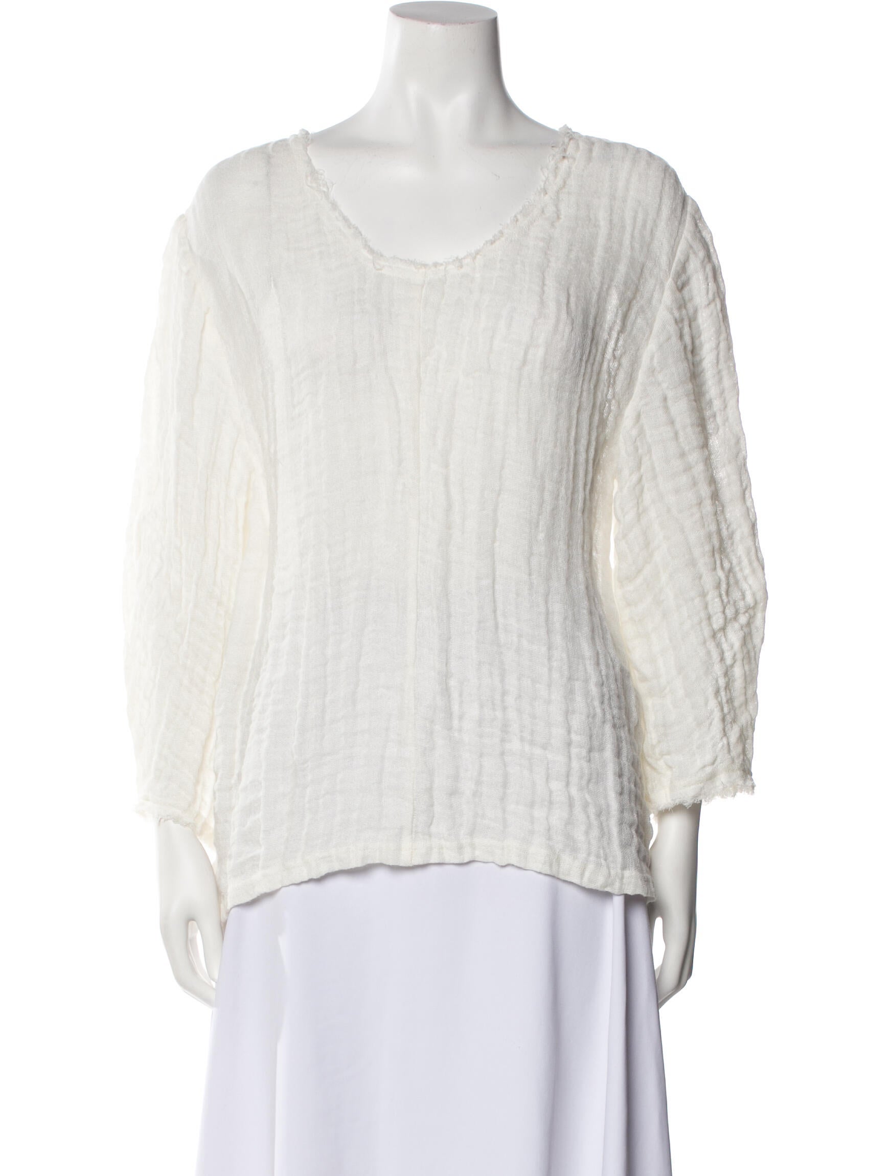 By Malene Birger Linen Scoop Neck Blouse w/ Tags