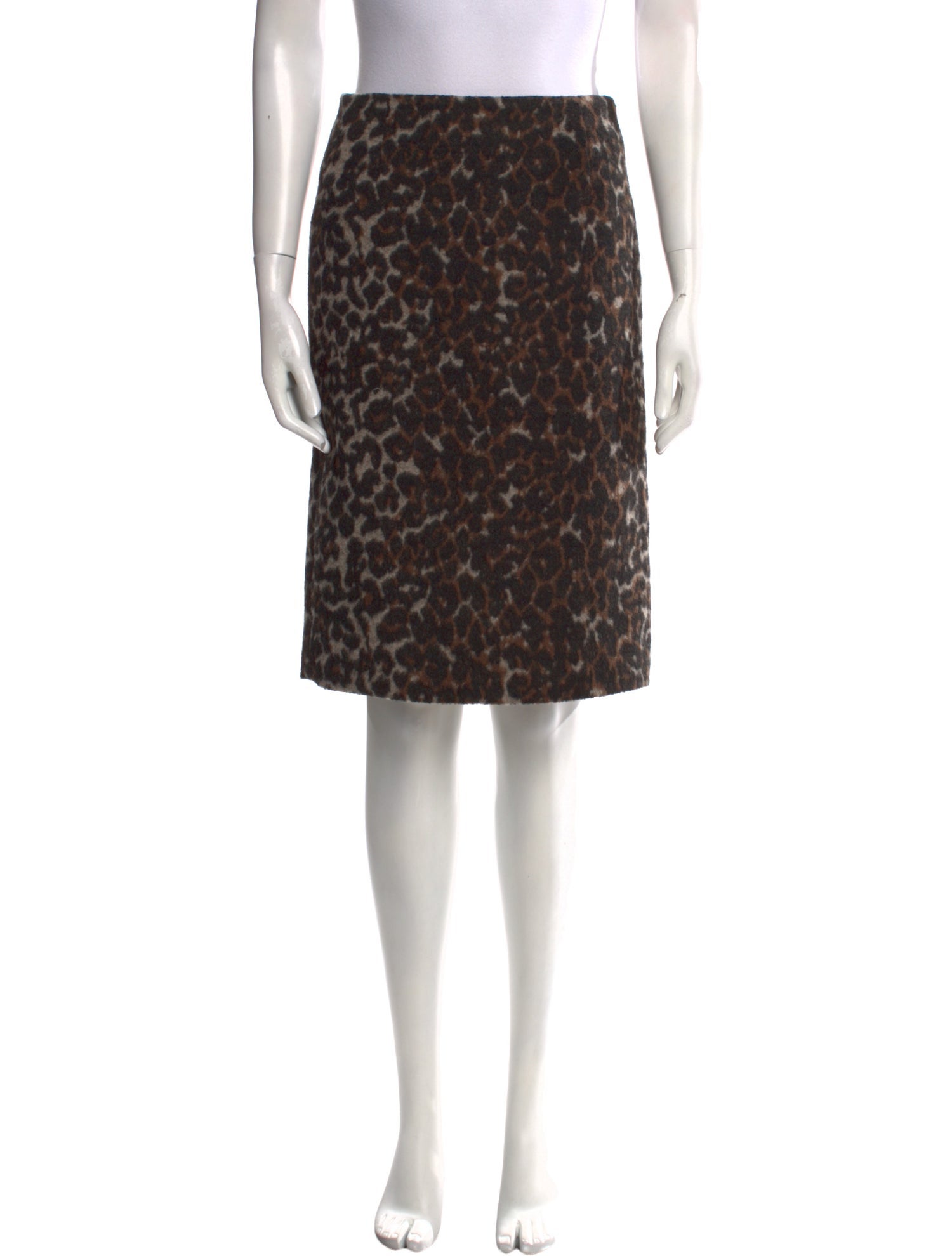 By Malene Birger Animal Print Knee-Length Skirt