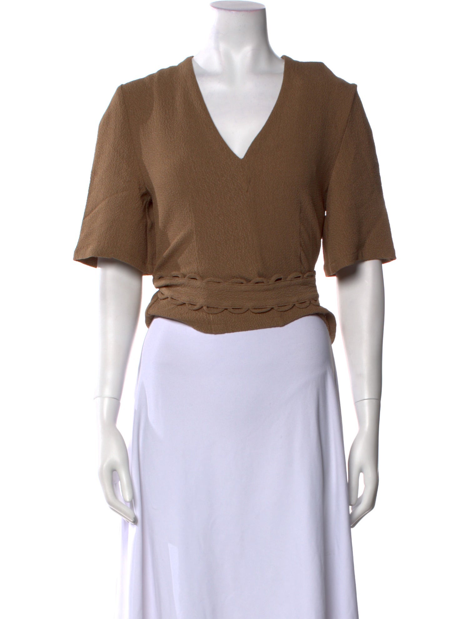 By Malene Birger V-Neck Short Sleeve Crop Top w/ Tags