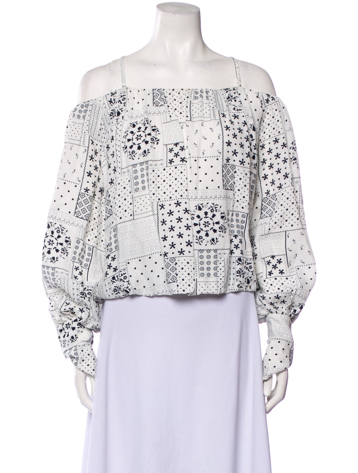 By Malene Birger Printed Square Neckline Blouse