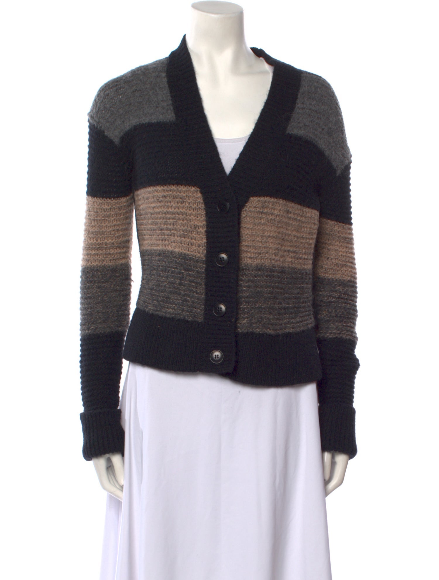 By Malene Birger Striped V-Neck Sweater