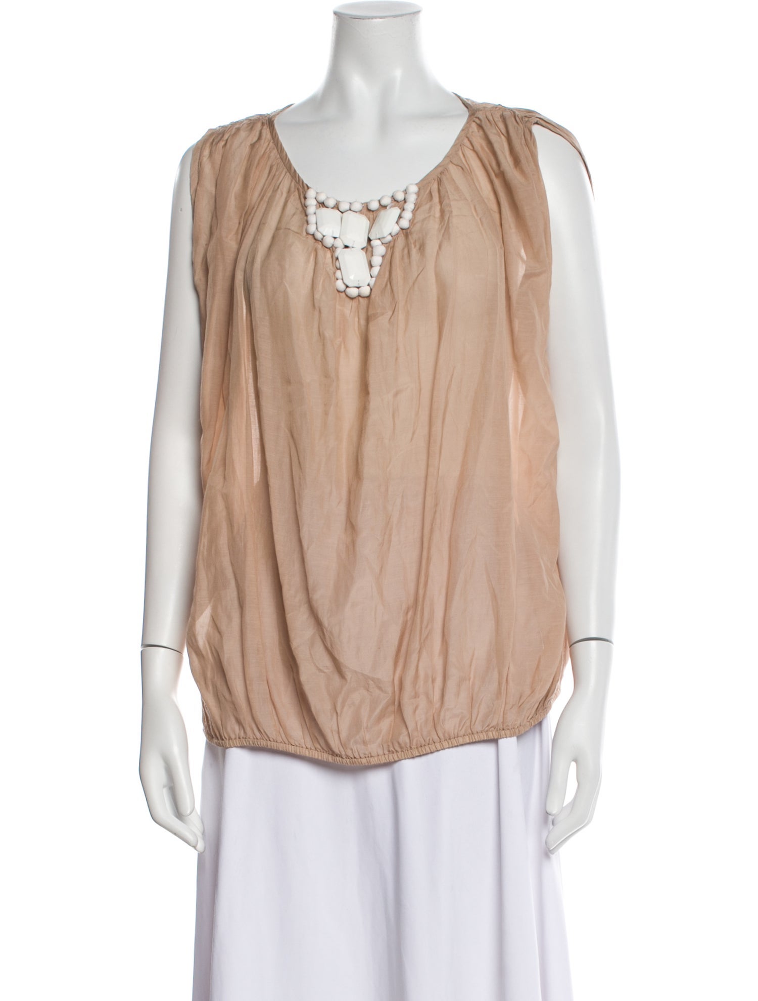 By Malene Birger Scoop Neck Sleeveless Blouse